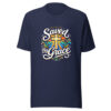 Saved By Grace Graphic Tee mockup 1 Saved By Grace Graphic Tee front view
