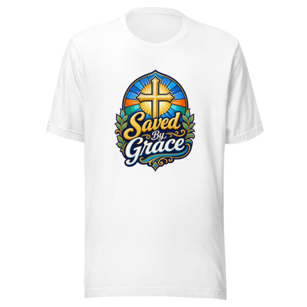 Saved By Grace Graphic Tee mockup 3