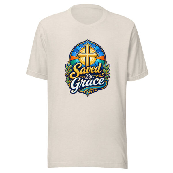 Saved By Grace Graphic Tee mockup 8