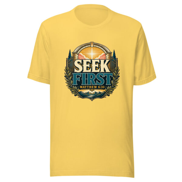 Seek First Matthew 6:33 Heartbeat-20260613-shirtsaboutjesus-codex Graphic Tee mockup 6