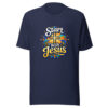 Start With Jesus Graphic Tee mockup 4