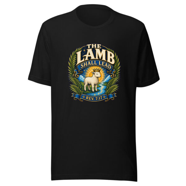 The Lamb Shall Lead Rev. 7:17 Heartbeat-20260613-manual-codex Graphic Tee front view