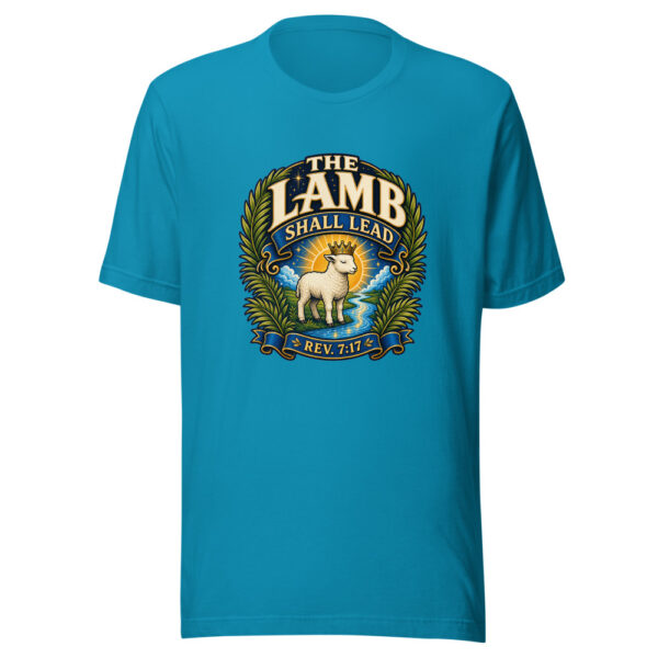 The Lamb Shall Lead Rev. 7:17 Heartbeat-20260613-manual-codex Graphic Tee mockup 3