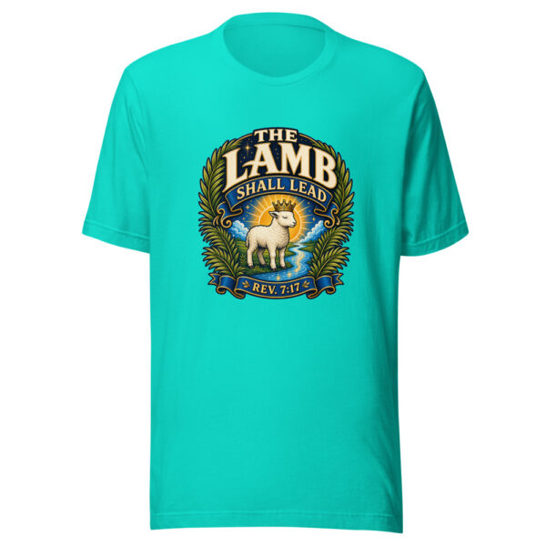 The Lamb Shall Lead Rev. 7:17 Heartbeat-20260613-manual-codex Graphic Tee mockup 4