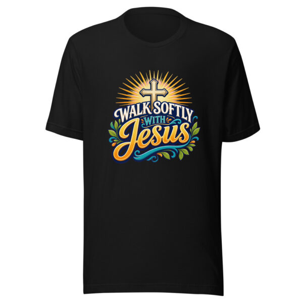 Walk Softly With Jesus Graphic Tee mockup 2