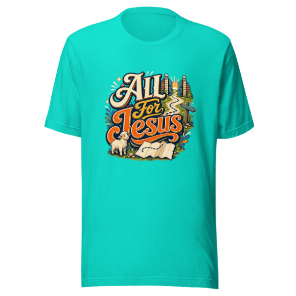 All For Jesus Graphic Tee mockup 3