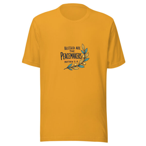 Blessed Are The Peacemakers. Matthew 5:9 Blessed-peacemakers Graphic Tee mockup 1 Blessed Are The Peacemakers. Matthew 5:9 Blessed-peacemakers Graphic Tee front view