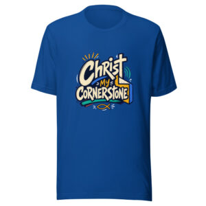 Christ My Cornerstone Graphic Tee mockup 1 Christ My Cornerstone Graphic Tee front view