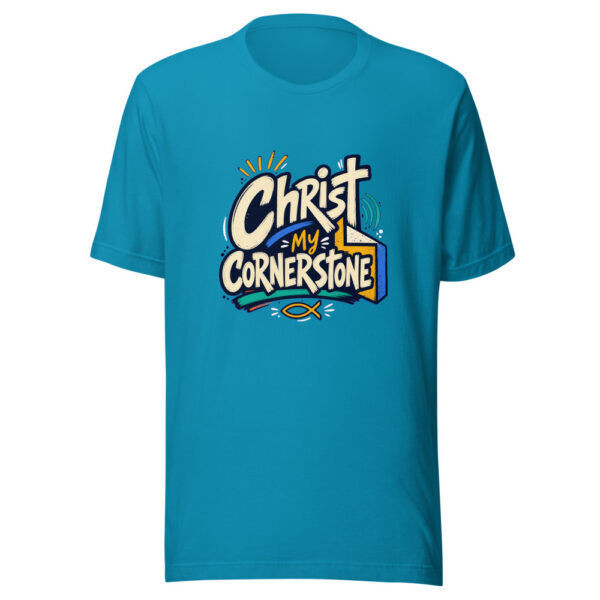 Christ My Cornerstone Graphic Tee mockup 2 Christ My Cornerstone Graphic Tee mockup 2