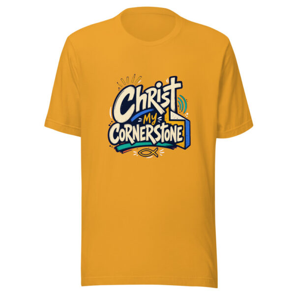 Christ My Cornerstone Graphic Tee mockup 3 Christ My Cornerstone Graphic Tee mockup 3