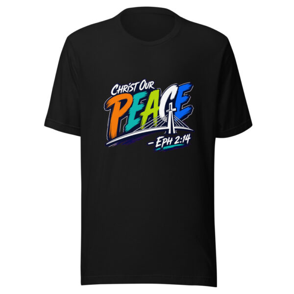 Christ Our Peace - Eph 2:14 Graphic Tee mockup 7 Christ Our Peace - Eph 2:14 Graphic Tee mockup 7