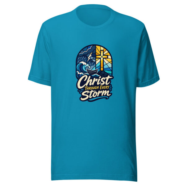 Christ Through Every Storm Graphic Tee mockup 2