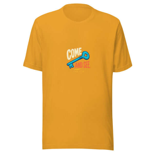 Come And See. — John 1:39 Come-and-see Graphic Tee mockup 3 Come And See. — John 1:39 Come-and-see Graphic Tee mockup 3