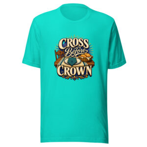 Cross Before Crown Graphic Tee mockup 1 Cross Before Crown Graphic Tee front view