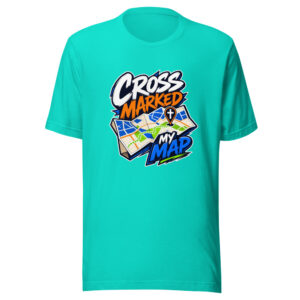 Cross Marked My Map Graphic Tee front view