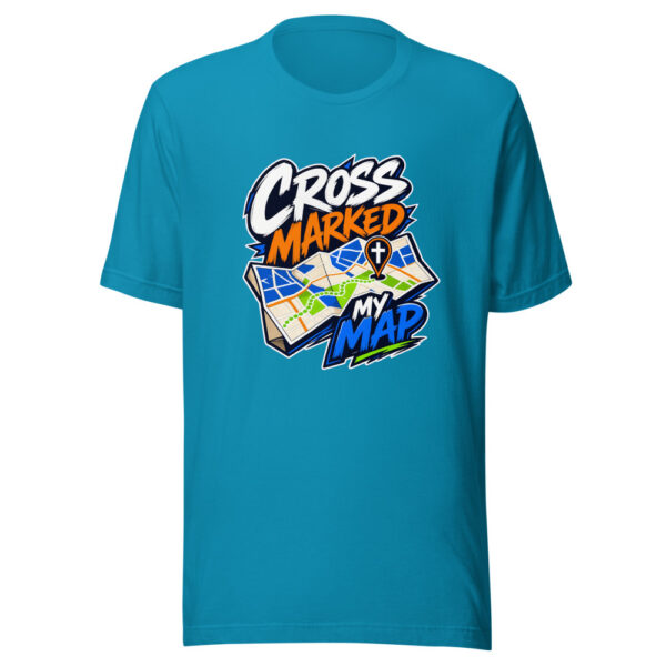 Cross Marked My Map Graphic Tee mockup 2