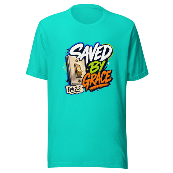 Eph 2:8 Saved By Grace Graphic Tee mockup 3 Eph 2:8 Saved By Grace Graphic Tee mockup 3