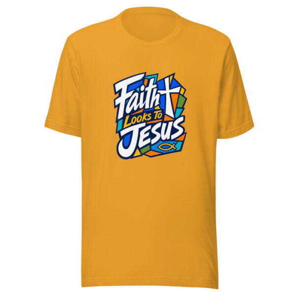 Faith Looks To Jesus Graphic Tee front view