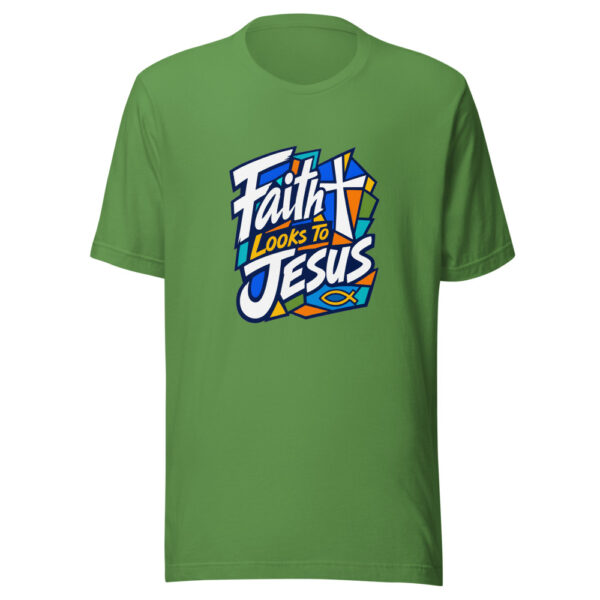 Faith Looks To Jesus Graphic Tee mockup 17