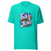 Faith Looks To Jesus Graphic Tee mockup 4