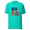 Follow Me - Matthew 4:19 Graphic Tee mockup 3