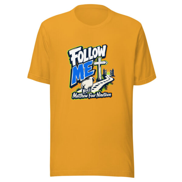 Follow Me - Matthew Four Nineteen Graphic Tee mockup 2 Follow Me - Matthew Four Nineteen Graphic Tee mockup 2