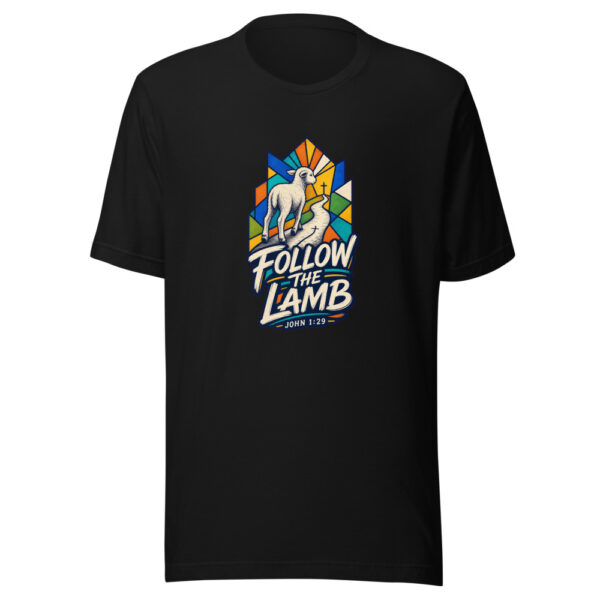 Follow The Lamb Graphic Tee mockup 7