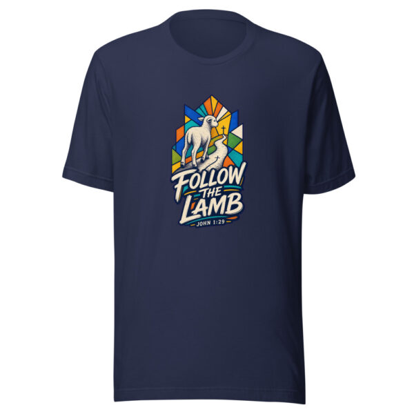 Follow The Lamb Graphic Tee mockup 9