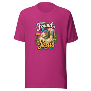 Found By Jesus Graphic Tee mockup 1 Found By Jesus Graphic Tee front view