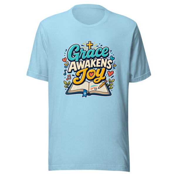 Grace Awakens Joy Graphic Tee mockup 5