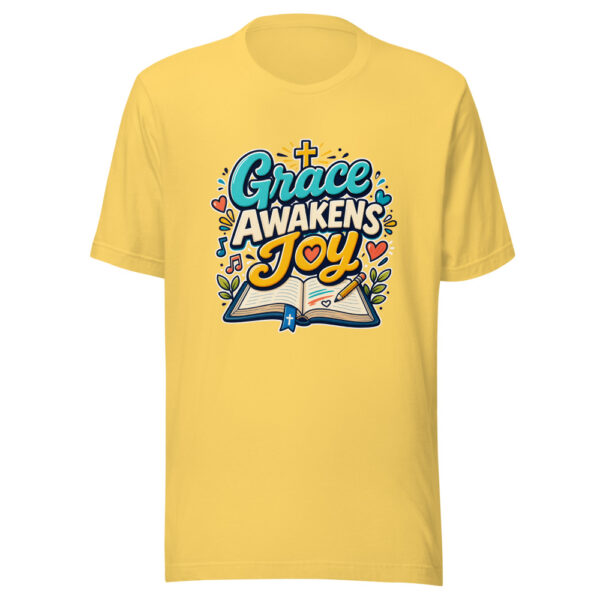 Grace Awakens Joy Graphic Tee mockup 6
