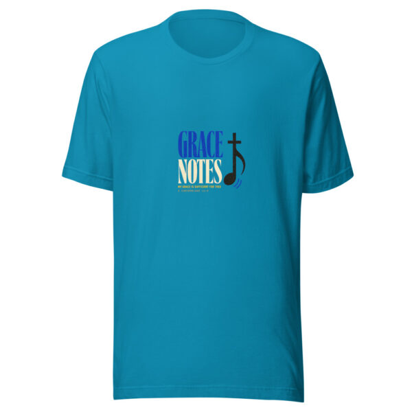 Grace Notes — My Grace Is Sufficient For Thee — 2 Corinthians 12:9 Grace-notes Graphic Tee mockup 2 Grace Notes — My Grace Is Sufficient For Thee — 2 Corinthians 12:9 Grace-notes Graphic Tee mockup 2