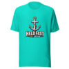 Held Fast By Jesus Graphic Tee mockup 3