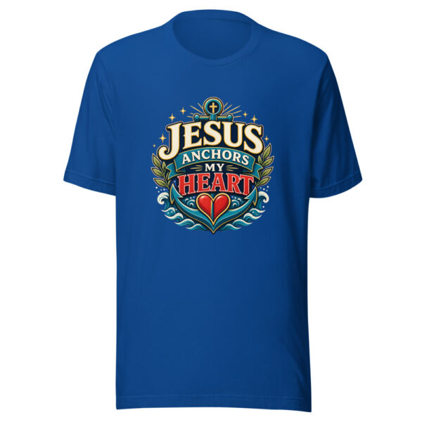 JESUS ANCHORS MY HEART Heartbeat-20260621-codex-fallback Graphic Tee mockup 3