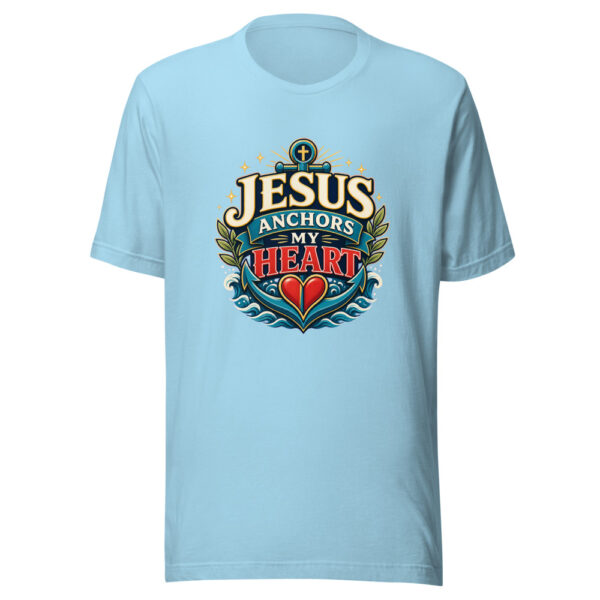 JESUS ANCHORS MY HEART Heartbeat-20260621-codex-fallback Graphic Tee mockup 5