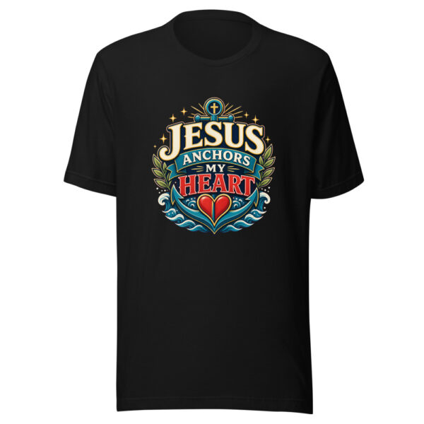 JESUS ANCHORS MY HEART Heartbeat-20260621-codex-fallback Graphic Tee mockup 7
