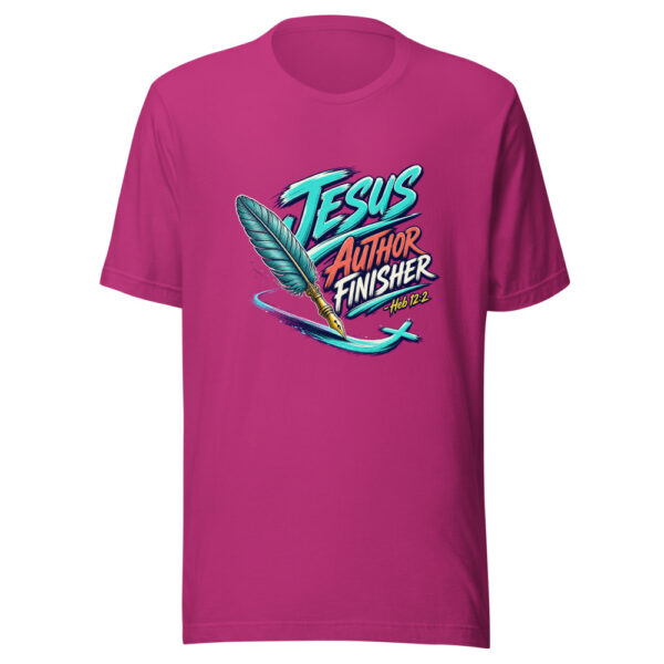 Jesus Author Finisher - Heb 12:2 Graphic Tee mockup 5