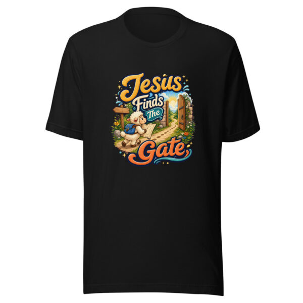 Jesus Finds The Gate Graphic Tee mockup 7 Jesus Finds The Gate Graphic Tee mockup 7