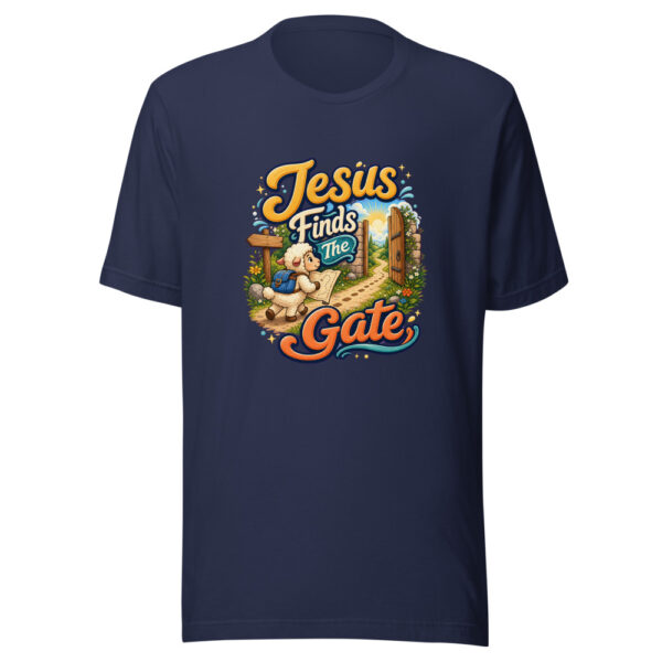Jesus Finds The Gate Graphic Tee mockup 9 Jesus Finds The Gate Graphic Tee mockup 9