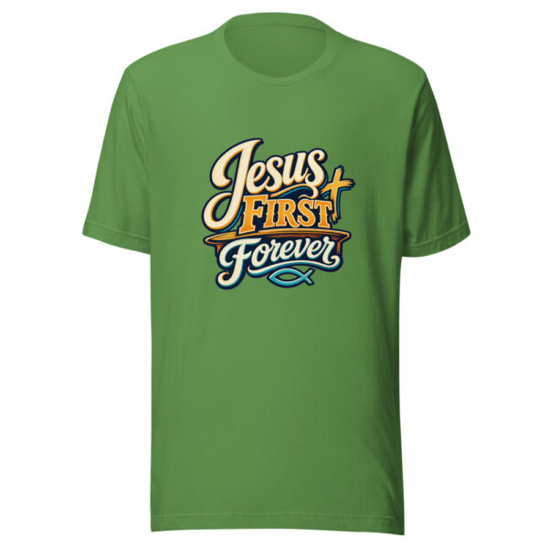 Jesus First Forever Graphic Tee mockup 16