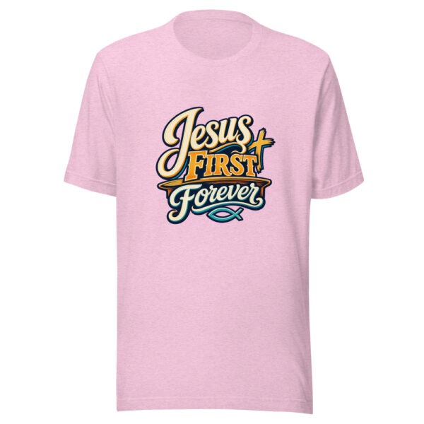 Jesus First Forever Graphic Tee mockup 23