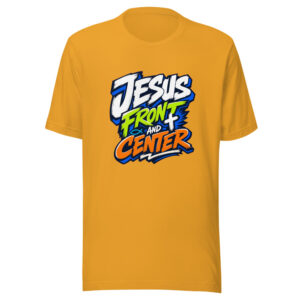 Jesus Front And Center Graphic Tee mockup 1 Jesus Front And Center Graphic Tee front view