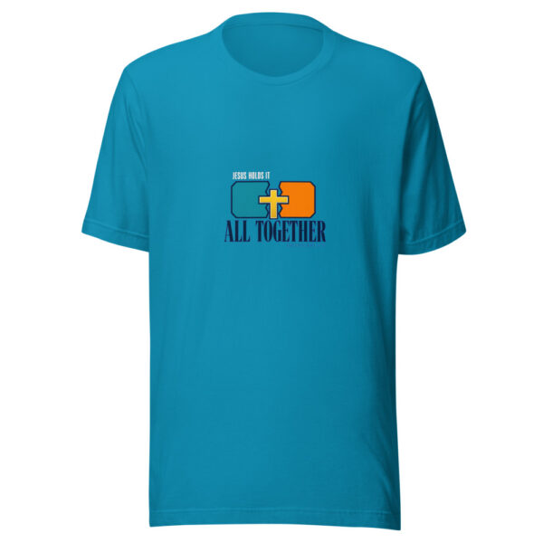 Jesus Holds It All Together — Colossians 1:17 Modern-faith-visual-metaphor Graphic Tee mockup 2 Jesus Holds It All Together — Colossians 1:17 Modern-faith-visual-metaphor Graphic Tee mockup 2