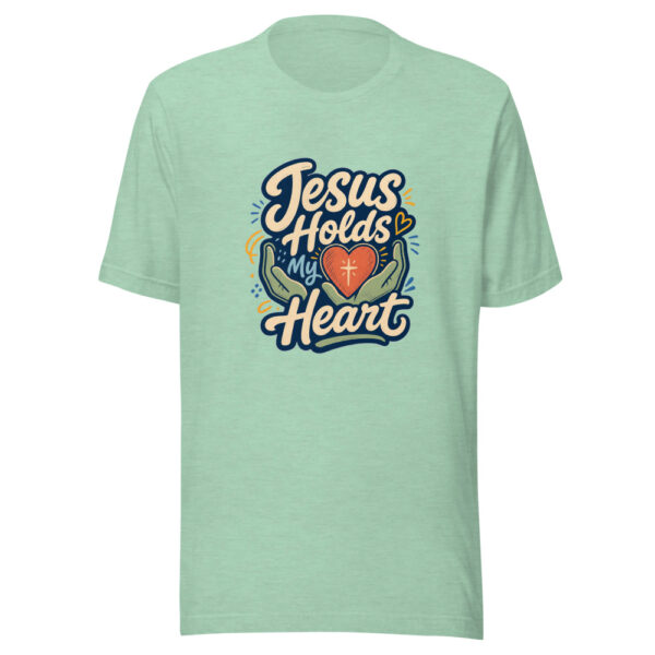 Jesus Holds My Heart Heartbeat-20260701T021745Z Graphic Tee mockup 24