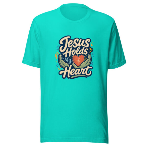 Jesus Holds My Heart Heartbeat-20260701T021745Z Graphic Tee mockup 4