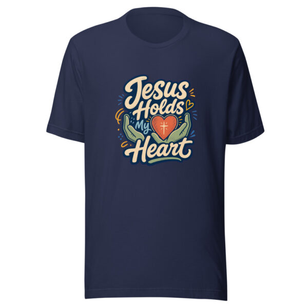 Jesus Holds My Heart Heartbeat-20260701T021745Z Graphic Tee mockup 9