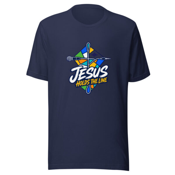 Jesus Holds The Line Graphic Tee mockup 9