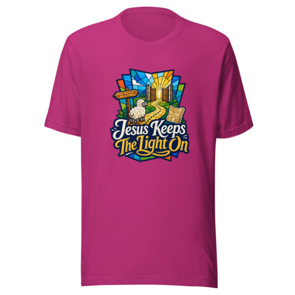 Jesus Keeps The Light On Graphic Tee mockup 15