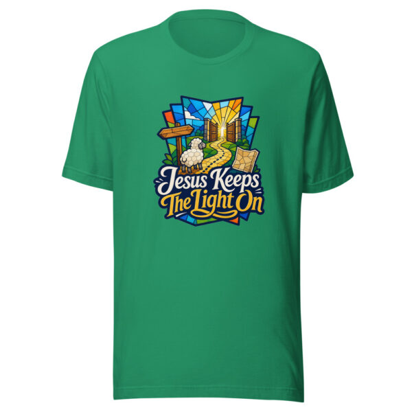Jesus Keeps The Light On Graphic Tee mockup 16