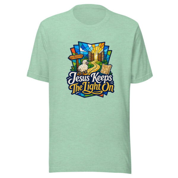Jesus Keeps The Light On Graphic Tee mockup 24